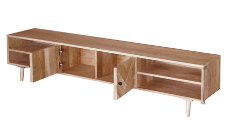 Duża szafka RTV z drewna w jodełkę PQ-PR12-MN