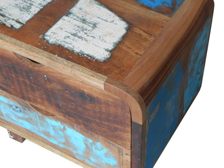 Niska szafka nocna z drewna z odzysku RT-04-RC