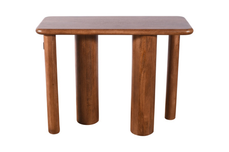 Konsola drewniana mango orzech włoski 100×40×76 cm ED-06-MWL Elegancki stolik przyścienny loft Japandi