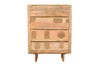 Stylowa komoda‑bieliźniarka z naturalnego mango – 4 poziomy szuflad, 120 cm | HG‑01‑MN