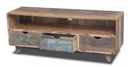 Drewniana szafka RTV w stylu vintage RT-07-RC