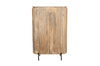 Duża komoda drewniana z drzwiami  i lamelowymi frontami HS-09-MN