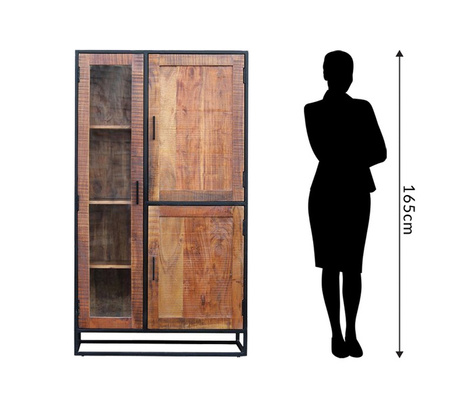 Loftowa witryna z efektem przecieranego drewna MC-11-AWL