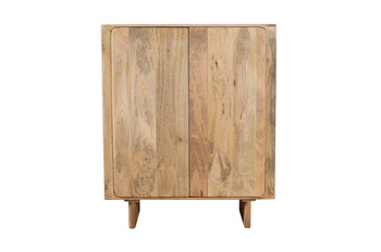 Stylowa komoda bieliźniarka z naturalnego mango – 2 drzwi, wysoka, 120 cm | HG-02-MN
