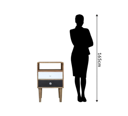 Skandynawska szafka nocna z szufladami OSLO-SC05B