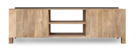 Drewniana szafka RTV z metalowymi elementami SH-22-MN