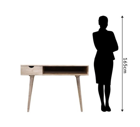 Skandynawskie biurko z półką i szufladą OSLO-ST20-MN