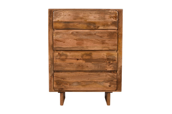 Wysoka komoda-bieliźniarka z mango w kolorze karmel – 4 szuflady, wysoka | HG-04-CR