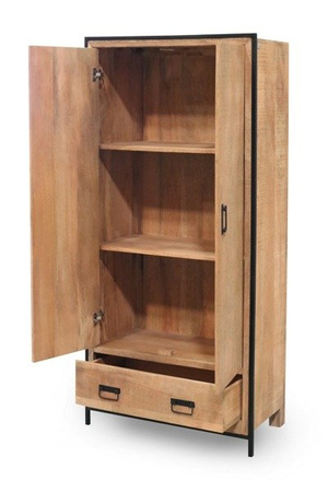 Dwudrzwiowa szafa z szufladą w stylu industrialnym SH-21-MN